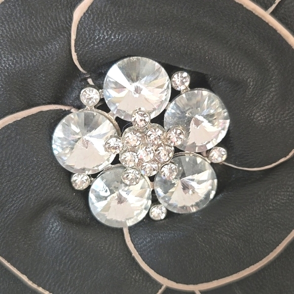 ⭐️ Host Pick ⭐️ x 2 Vintage | Black Faux Leather Jeweled Clutch - Picture 4 of 9